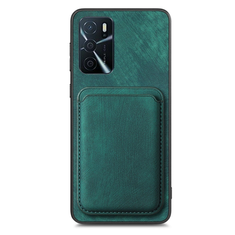 For OPPO A16K Retro Leather Card Bag Magnetic Phone Case(Green) - free shipping - PMC TechLife - Order now!