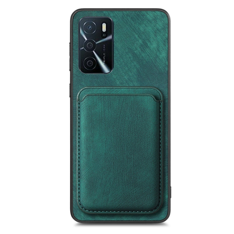 For OPPO Reno6 Pro 5G Retro Leather Card Bag Magnetic Phone Case(Green) - OPPO Cases by PMC Jewellery | Online Shopping South Africa | PMC Jewellery