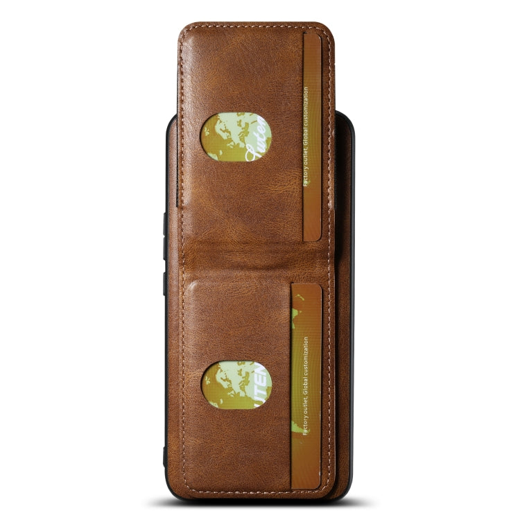 For Honor Magic6 Pro Suteni H03 Oil Wax Leather Wallet Stand Back Phone Case(Brown) - Honor Cases by Suteni | Online Shopping South Africa | PMC Jewellery | Buy Now Pay Later Mobicred