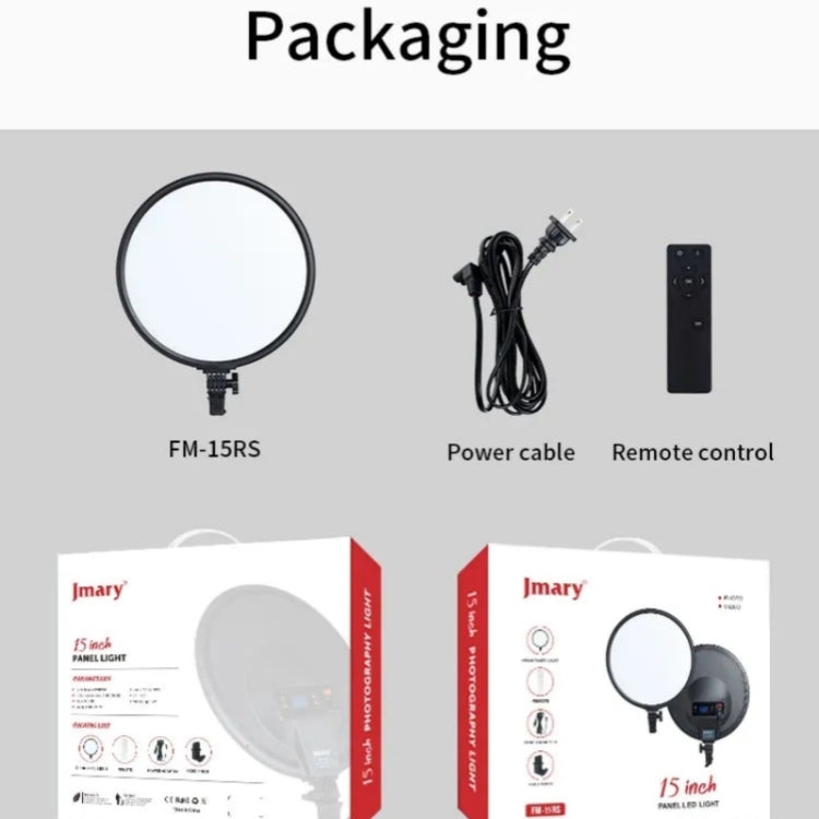 JMARY FM-15RS 40W Adjustable 15-inch Portrait Light Studio LED Round Fill Light(US Plug) - free shipping - PMC TechLife - Order now!