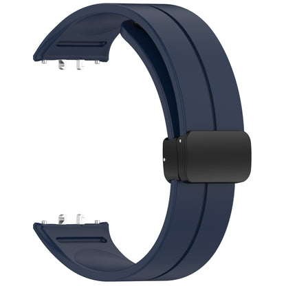 For Samsung Galaxy Fit 3 SM-R390 Magnetic Folding Buckle Silicone Watch Band(Midnight Blue) - Watch Bands by PMC Jewellery | Online Shopping South Africa | PMC Jewellery