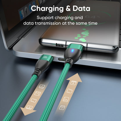 ENKAY 3 in 1 PD100W Type-C to Type-C / 8 Pin / Micro USB Magnetic Fast Charging Cable, Cable Length:1.8m(Green) - Charging Cable & Head by ENKAY | Online Shopping South Africa | PMC Jewellery | Buy Now Pay Later Mobicred