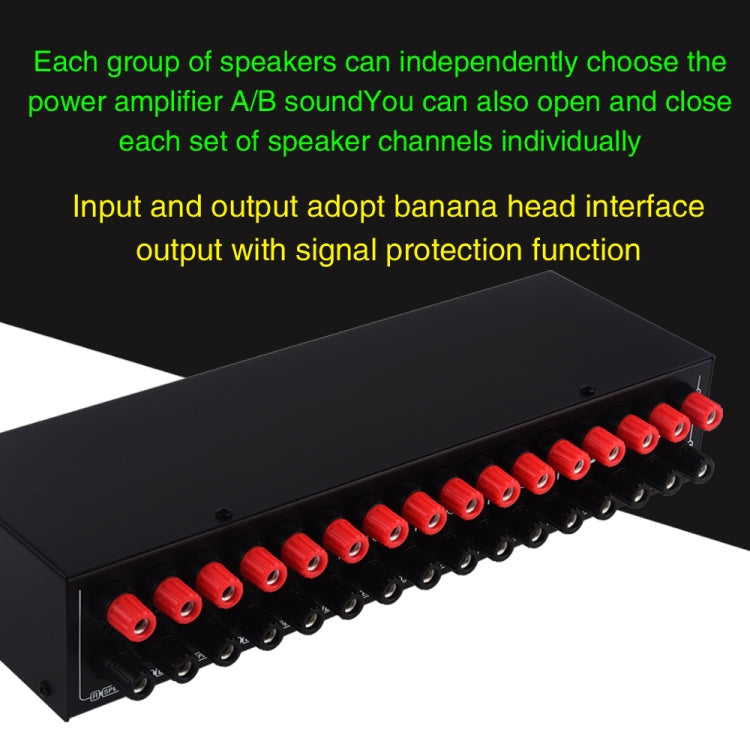 B06 82 In 6 Out Power Amplifier Speaker Selector 6 Region Stereo Speaker Switcher -  by PMC TechLife | Online Shopping South Africa | PMC TechLife | Buy Now Pay Later Mobicred