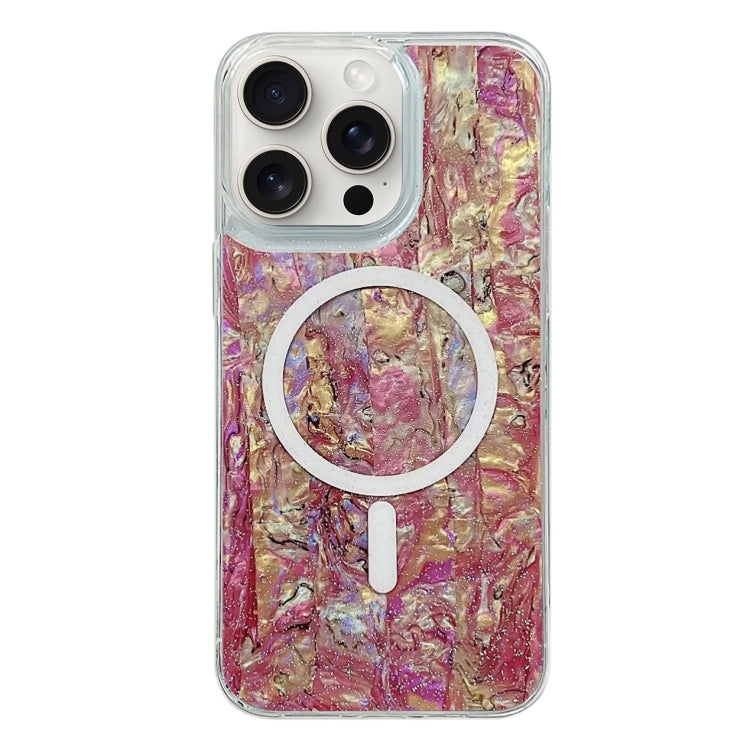 For iPhone 15 Pro Max Shell Texture Multicolor MagSafe TPU Phone Case(Roige) - iPhone 15 Pro Max Cases by PMC TechLife | Online Shopping South Africa | PMC TechLife