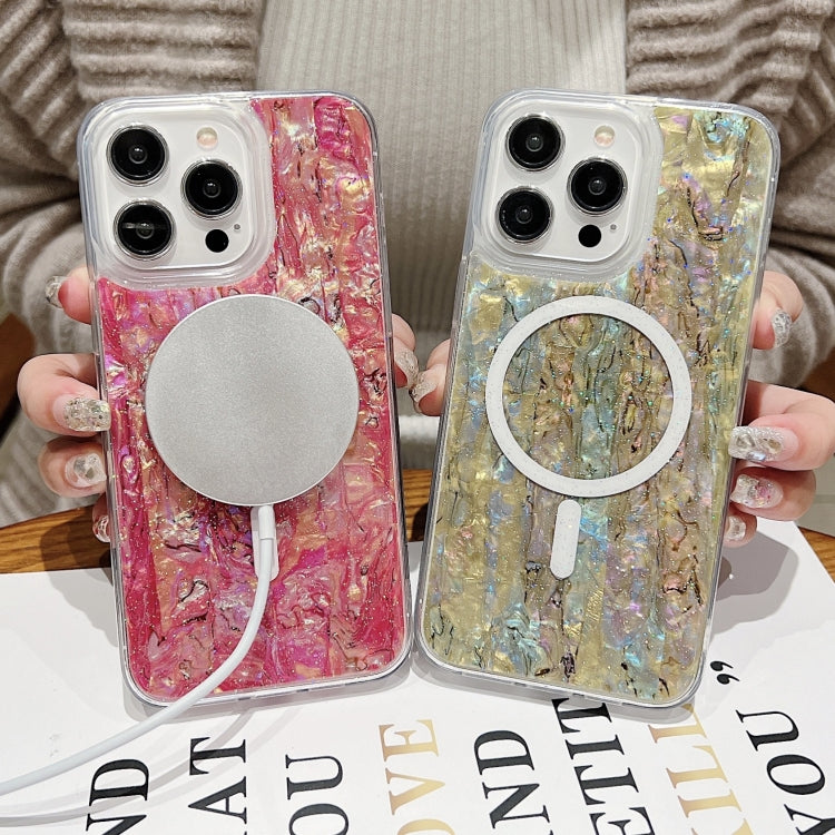 For iPhone 11 Shell Texture Multicolor MagSafe TPU Phone Case(Olive Colour) - iPhone 11 Cases by PMC TechLife | Online Shopping South Africa | PMC TechLife