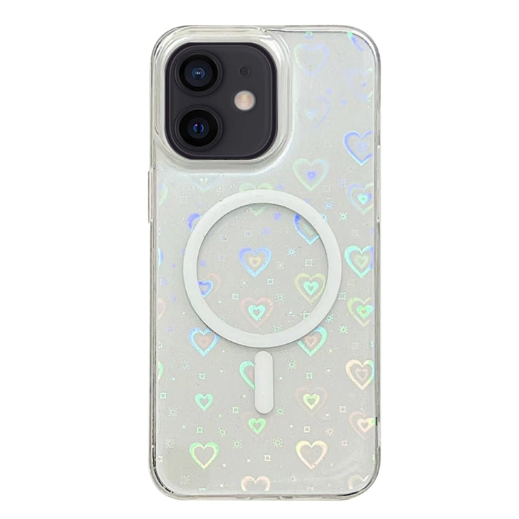 For iPhone  11 Laser Love MagSafe TPU Phone Case(Transparent) - iPhone 11 Cases by PMC TechLife | Online Shopping South Africa | PMC TechLife