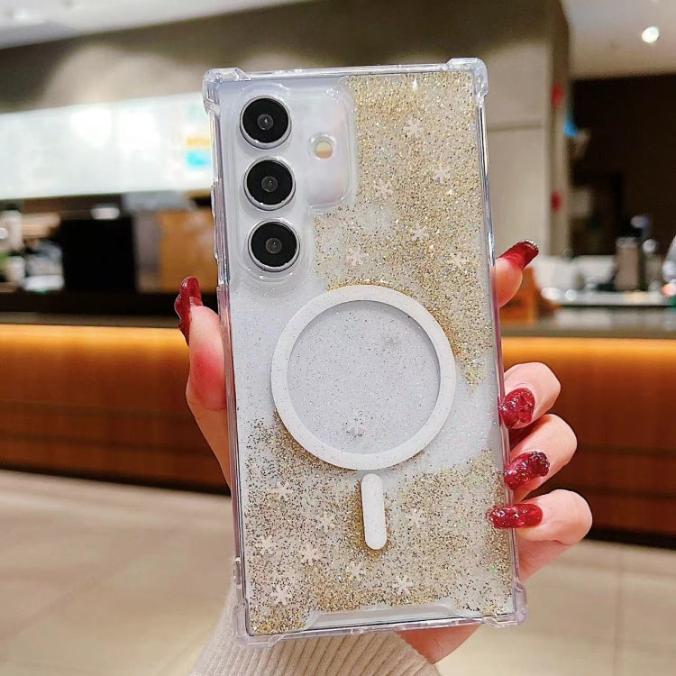 For Samsung Galaxy S24 5G Explosive Flash Gradient MagSafe TPU Phone Case(Gold) - Galaxy S24 5G Cases by PMC TechLife | Online Shopping South Africa | PMC TechLife