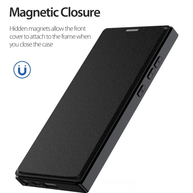 For Samsung Galaxy S24 Ultra 5G MagSafe RFID Blocking Adsorption Flip Leather Phone Case(Grey) - Galaxy S24 Ultra 5G Cases by PMC TechLife | Online Shopping South Africa | PMC TechLife