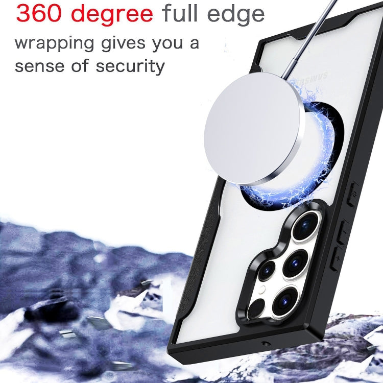 For Samsung Galaxy S24 Ultra 5G MagSafe RFID Blocking Adsorption Flip Leather Phone Case(Grey) - Galaxy S24 Ultra 5G Cases by PMC TechLife | Online Shopping South Africa | PMC TechLife