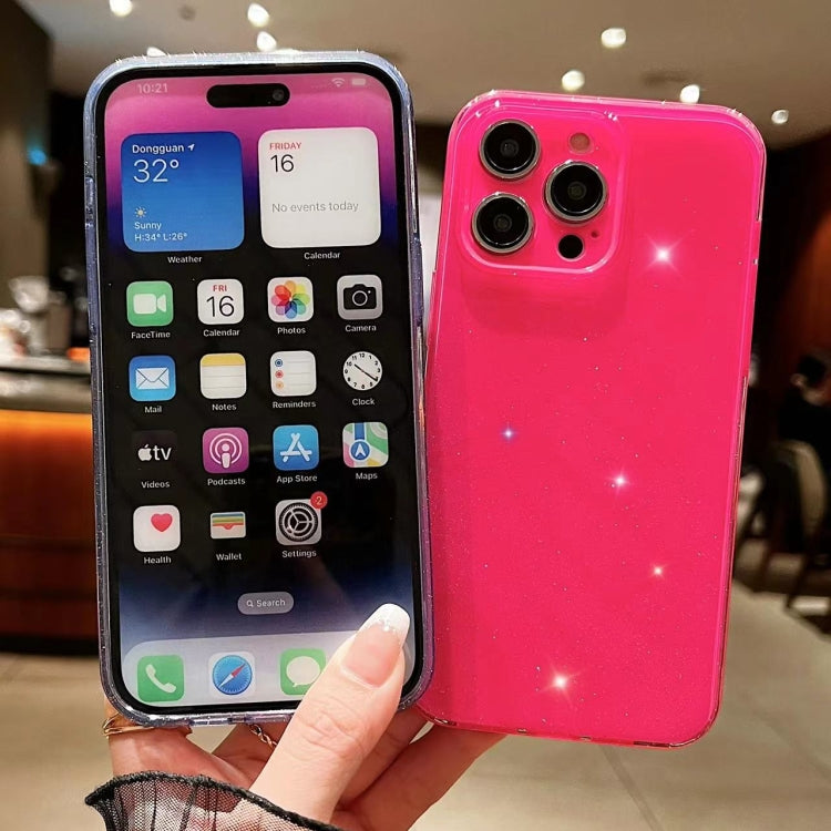 For iPhone 16 Pro Jelly Glitter Solid Color TPU Phone Case(Fluorescent Green) - iPhone 16 Pro Cases by PMC TechLife | Online Shopping South Africa | PMC TechLife | Buy Now Pay Later Mobicred