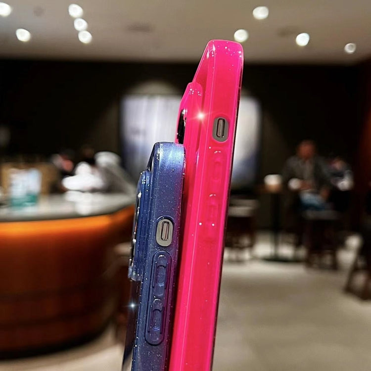 For iPhone 16 Jelly Glitter Solid Color TPU Phone Case(Rose Red) - iPhone 16 Cases by PMC TechLife | Online Shopping South Africa | PMC TechLife | Buy Now Pay Later Mobicred