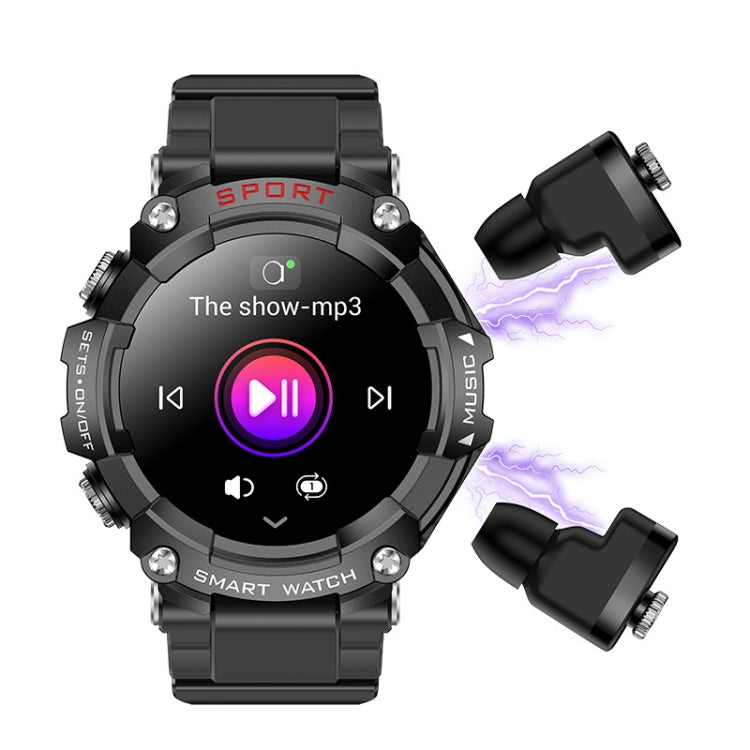 T96 1.52 inch Amoled Screen 2 in 1 Bluetooth Earphone Smart Watch(Black) - Smart Watches by PMC Jewellery | Online Shopping South Africa | PMC Jewellery