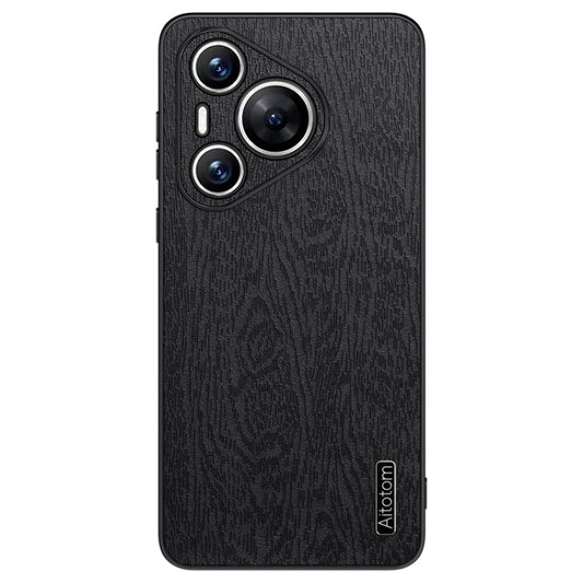 For Huawei Pura 70 Tree Bark Leather Shockproof Phone Case(Black) - Huawei Cases by PMC Jewellery | Online Shopping South Africa | PMC Jewellery | Buy Now Pay Later Mobicred