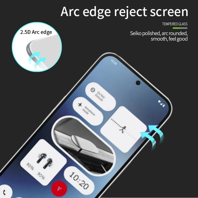 For Nothing Phone 2a MOFI 9H 2.5D Full Screen Tempered Glass Film(Black) - Others by MOFI | Online Shopping South Africa | PMC TechLife | Buy Now Pay Later Mobicred