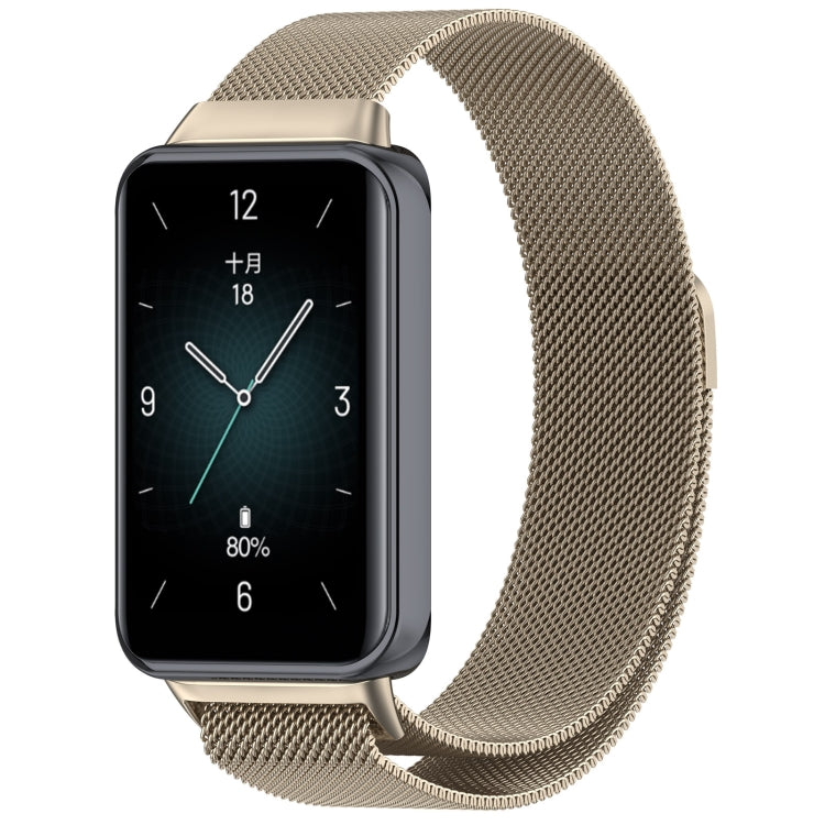 For Honor Band 9 Milan Magnetic Steel Mesh Watch Band(Starlight) - Watch Bands by PMC TechLife | Online Shopping South Africa | PMC TechLife