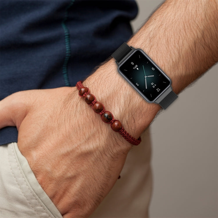 For Honor Band 9 Milan Magnetic Steel Mesh Watch Band(Starlight) - Watch Bands by PMC TechLife | Online Shopping South Africa | PMC TechLife
