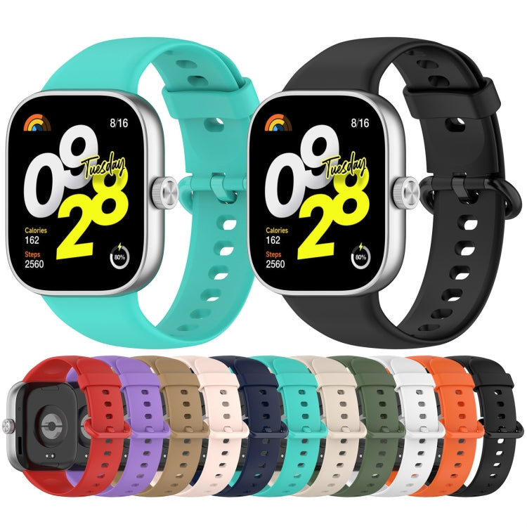 For Redmi Watch 4 Solid Color Colorful Buckle Silicone Watch Band(Teal) - Watch Bands by PMC TechLife | Online Shopping South Africa | PMC TechLife