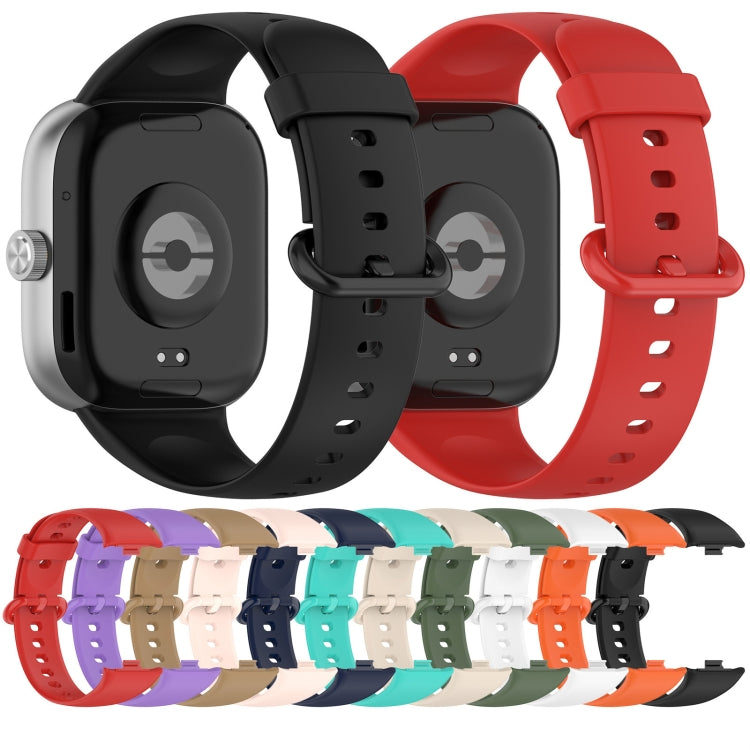For Redmi Watch 4 Solid Color Colorful Buckle Silicone Watch Band(Dark Blue) - Watch Bands by PMC TechLife | Online Shopping South Africa | PMC TechLife