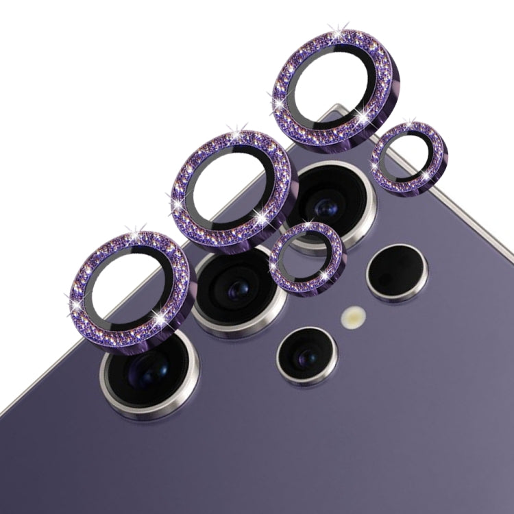 For Samsung Galaxy S24 Ultra 5G NORTHJO Camera Lens Bling Glitter Metal Ring Tempered Glass Film(Purple) - Galaxy S24 Ultra 5G Tempered Glass by NORTHJO | Online Shopping South Africa | PMC Jewellery | Buy Now Pay Later Mobicred