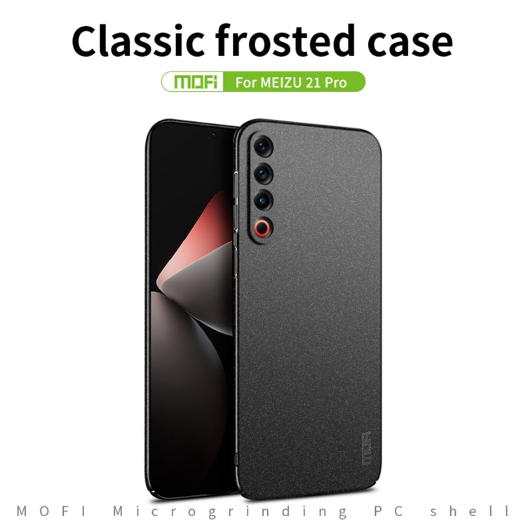 For Meizu 21 Pro MOFI Fandun Series Frosted PC Ultra-thin All-inclusive Phone Case(Black) - Meizu by MOFI | Online Shopping South Africa | PMC Jewellery | Buy Now Pay Later Mobicred