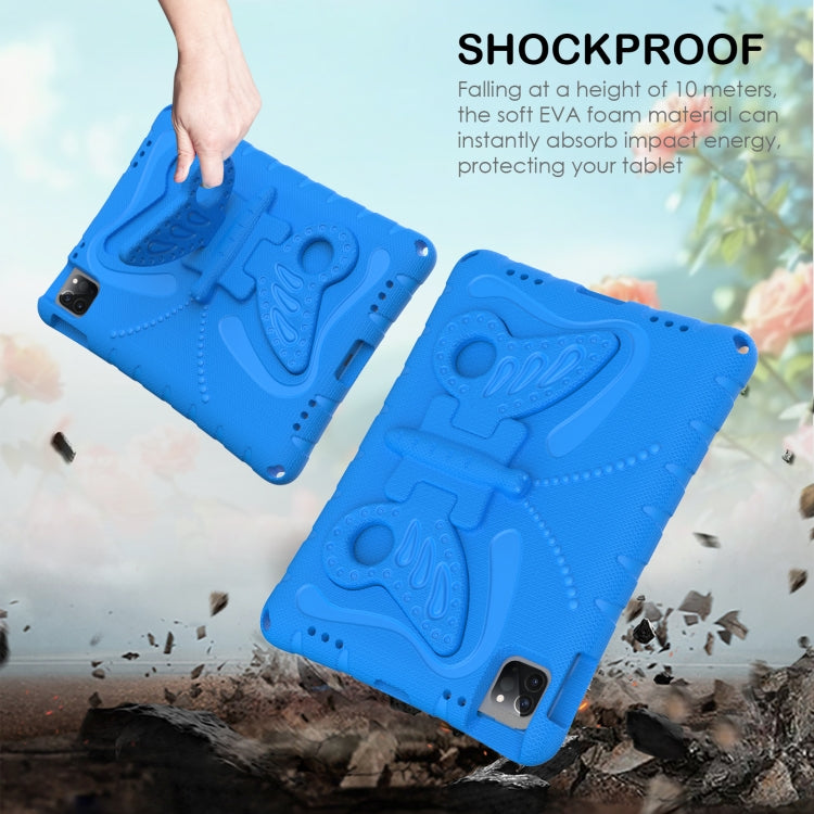 For iPad Pro 11 2024 Butterfly Bracket EVA Shockproof Tablet Case(Blue) - iPad Pro 11 2024 Cases by PMC TechLife | Online Shopping South Africa | PMC TechLife | Buy Now Pay Later Mobicred