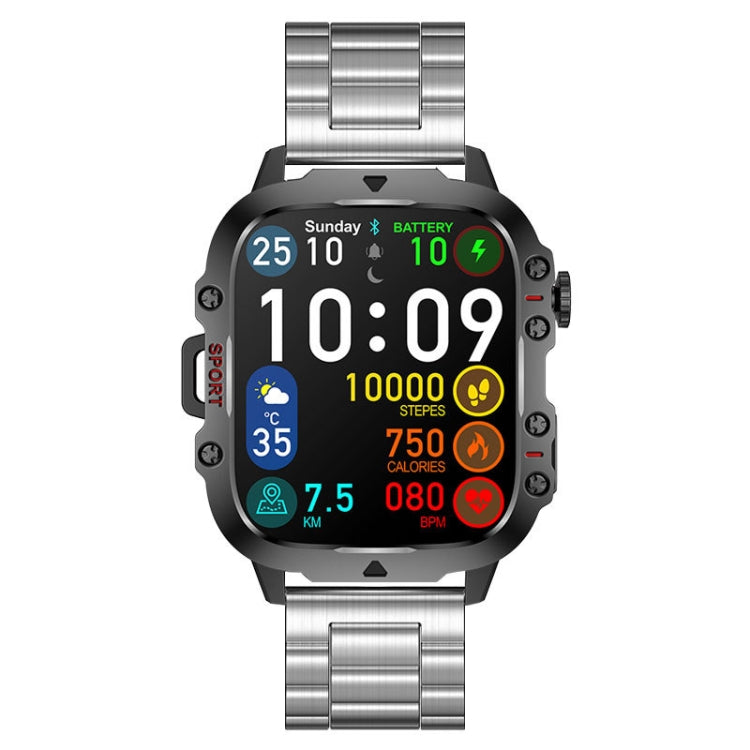 QX11 1.96 inch Color Screen Smart Watch Steel Strap Support Bluetooth Call(Silver) - Smart Watches by PMC TechLife | Online Shopping South Africa | PMC TechLife