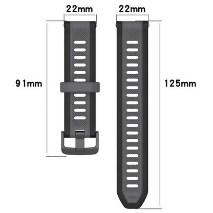 For Amazfit GTR 3 22mm Two-Color Textured Silicone Watch Band(Yellow+Black) - Watch Bands by PMC Jewellery | Online Shopping South Africa | PMC Jewellery