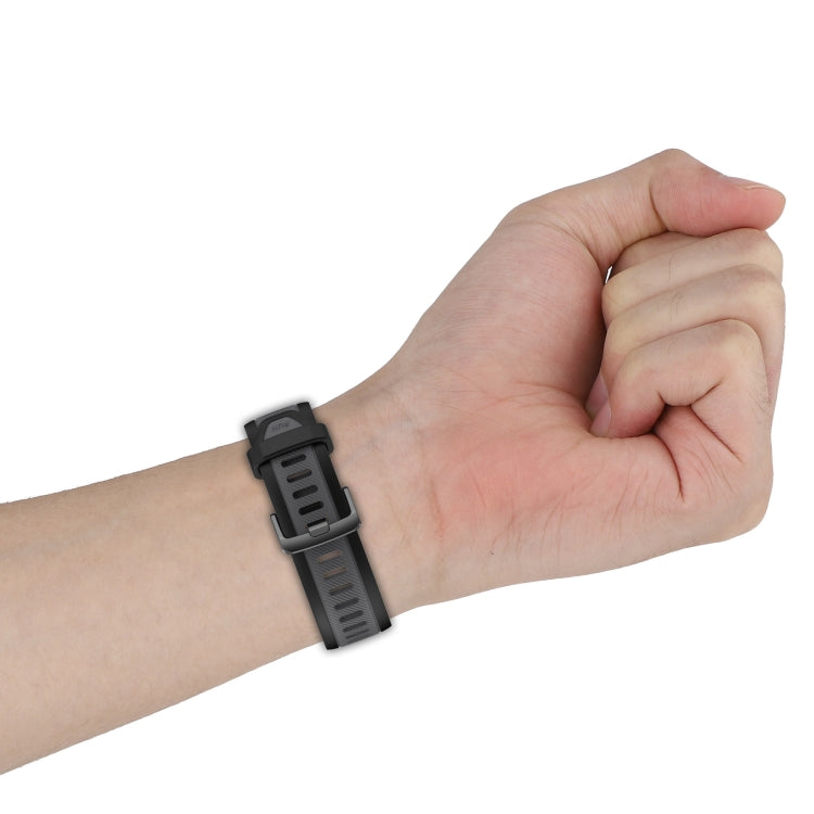 For Amazfit GTR 4 22mm Two-Color Textured Silicone Watch Band(White+Grey) - Watch Bands by PMC TechLife | Online Shopping South Africa | PMC TechLife