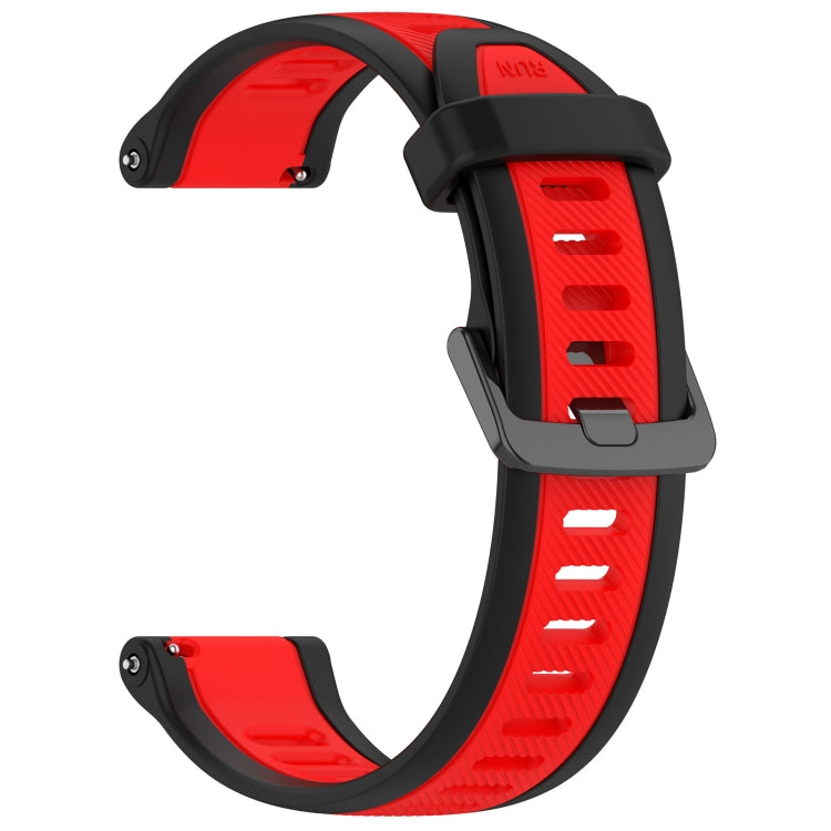 For Amazfit Active 20mm Two-Color Textured Silicone Watch Band(Red+Black) - Watch Bands by PMC TechLife | Online Shopping South Africa | PMC TechLife