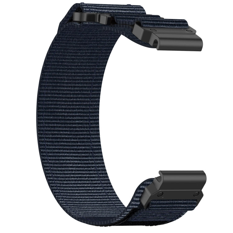 For Garmin MARQ Commander 22mm Nylon Hook And Loop Fastener Watch Band(Blue) - Watch Bands by PMC Jewellery | Online Shopping South Africa | PMC Jewellery