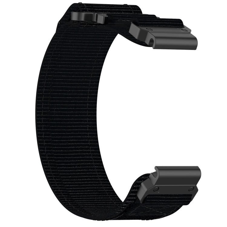 For Garmin Forerunner 935 22mm Nylon Hook And Loop Fastener Watch Band(Black) - Watch Bands by PMC Jewellery | Online Shopping South Africa | PMC Jewellery