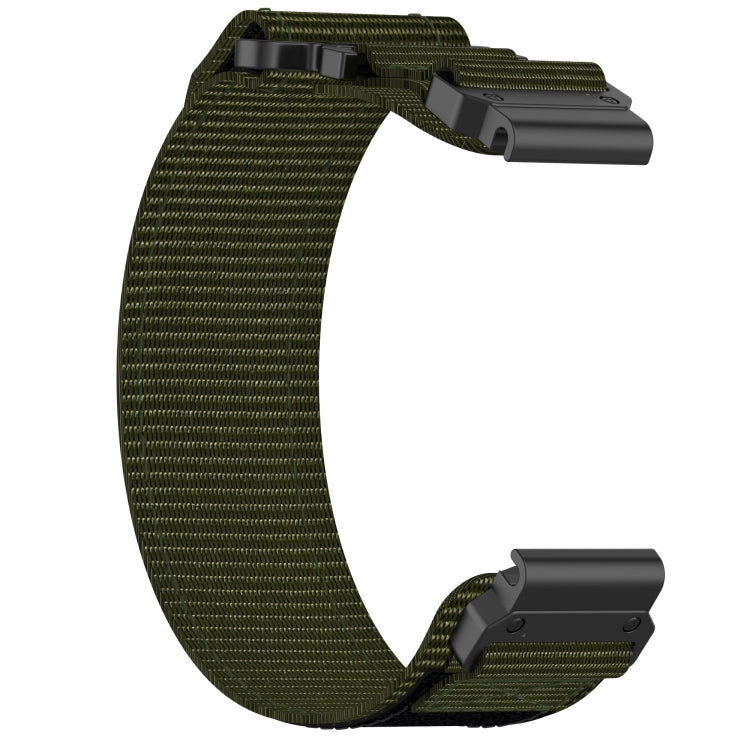 For Garmin Tactix 7 Pro 26mm Nylon Hook And Loop Fastener Watch Band(Army Green) - Watch Bands by PMC TechLife | Online Shopping South Africa | PMC TechLife