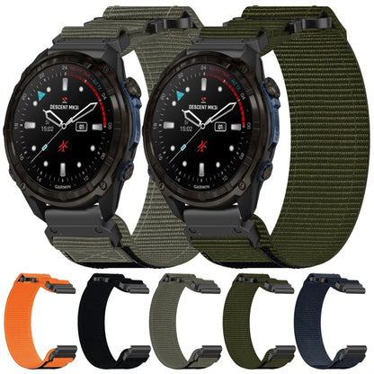 For Garmin Fenix 7S Pro 42mm 20mm Nylon Hook And Loop Fastener Watch Band(Army Green) - Watch Bands by PMC Jewellery | Online Shopping South Africa | PMC Jewellery