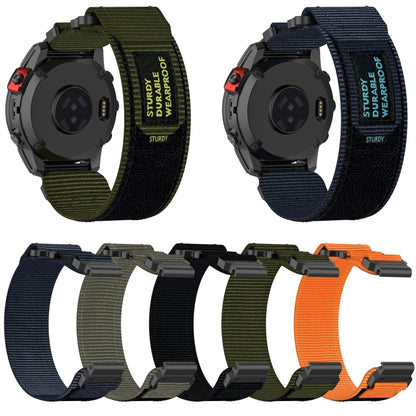 For Garmin Descent Mk3 43mm 20mm Nylon Hook And Loop Fastener Watch Band(Army Green) - Watch Bands by PMC Jewellery | Online Shopping South Africa | PMC Jewellery