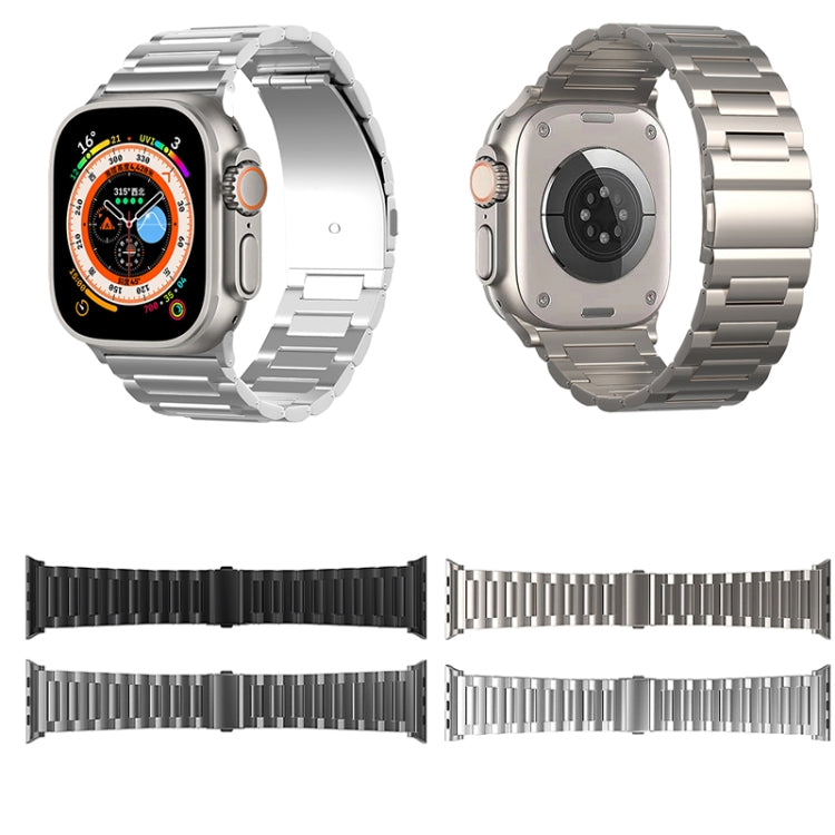 For Apple Watch Series 9 45mm I-Shaped Titanium Watch Band(Grey) - Watch Bands by PMC TechLife | Online Shopping South Africa | PMC TechLife