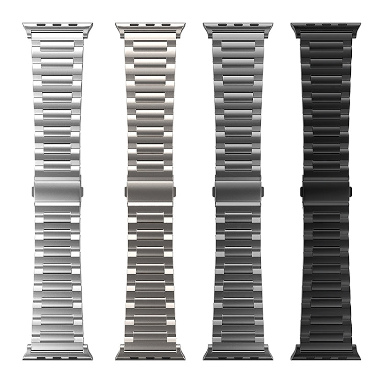For Apple Watch Series 7 45mm I-Shaped Titanium Watch Band(Black) - free shipping - PMC TechLife - Order now!