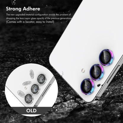 For Samsung Galaxy S24 FE 5G ENKAY Hat-Prince 9H Rear Camera Lens Aluminium Alloy Tempered Glass Film(Colorful) - Galaxy Tempered Glass by ENKAY | Online Shopping South Africa | PMC Jewellery | Buy Now Pay Later Mobicred