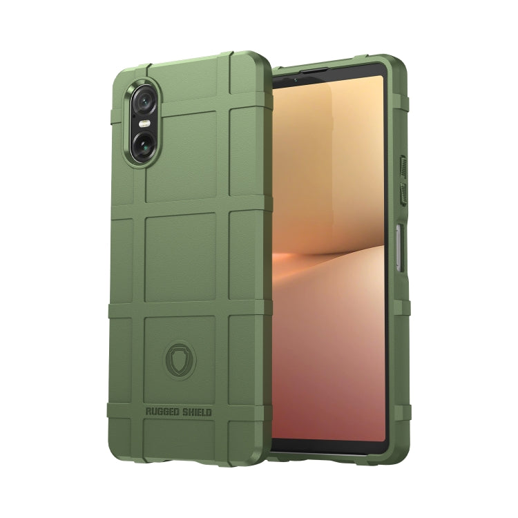 For Sony Xperia 10 VI Full Coverage Shockproof TPU Phone Case(Army Green) - Sony Cases by PMC Jewellery | Online Shopping South Africa | PMC Jewellery | Buy Now Pay Later Mobicred