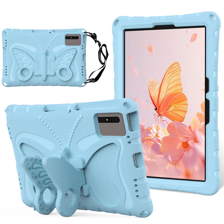 For Samsung Galaxy Tab S9 FE X510 Butterfly Bracket EVA Shockproof Tablet Case(Light Blue) - free shipping - PMC Jewellery - Order now!