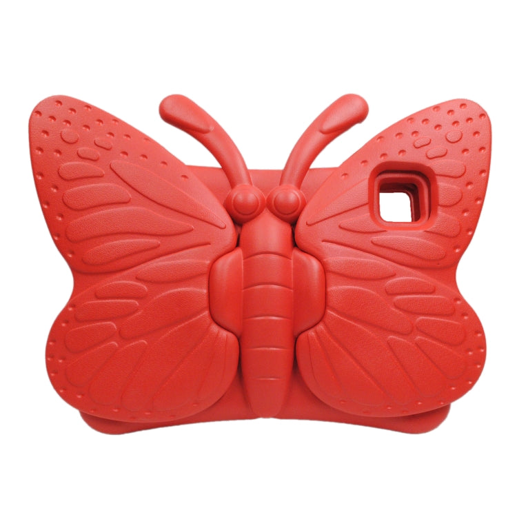 For iPad Air 11 2025 / 2024 Butterfly Bracket Kids EVA Shockproof Tablet Case(Red) - iPad Air 11 2025 / 2024 Cases by PMC TechLife | Online Shopping South Africa | PMC TechLife | Buy Now Pay Later Mobicred
