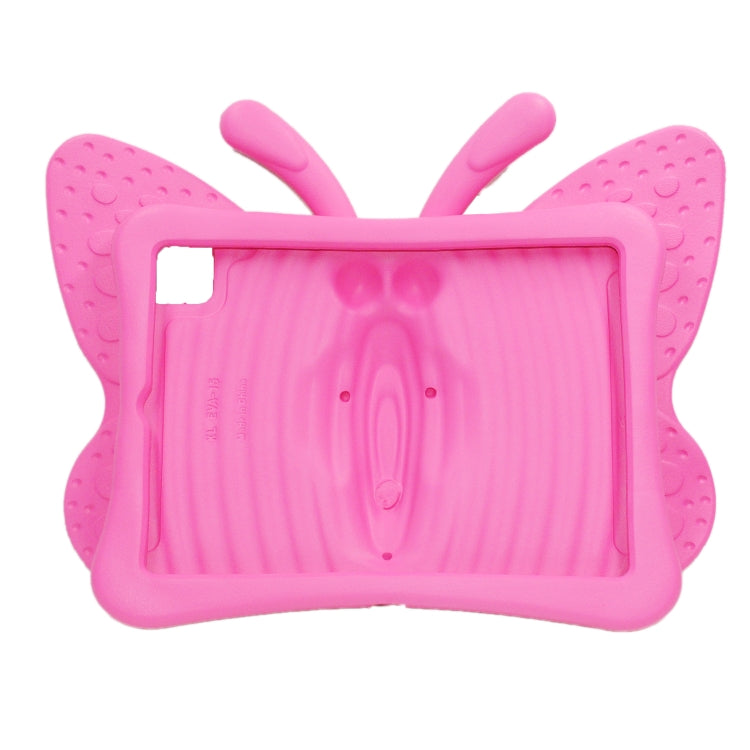 For iPad Pro 11 2024 Butterfly Bracket Kids EVA Shockproof Tablet Case(RoseRed) - iPad Pro 11 2024 Cases by PMC TechLife | Online Shopping South Africa | PMC TechLife | Buy Now Pay Later Mobicred