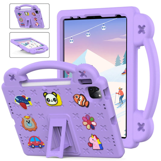 For iPad Air 11 2024 Handle Kickstand Children EVA Shockproof Tablet Case(Light Purple) - iPad Air 11 2024 Cases by PMC Jewellery | Online Shopping South Africa | PMC Jewellery | Buy Now Pay Later Mobicred