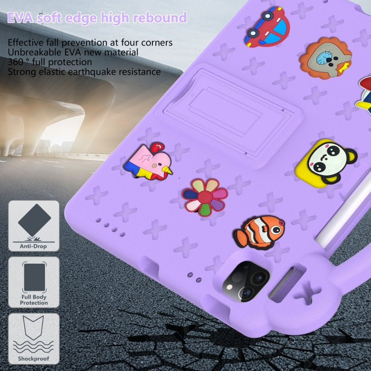 For iPad Air 11 2024 Handle Kickstand Children EVA Shockproof Tablet Case(Light Purple) - iPad Air 11 2024 Cases by PMC Jewellery | Online Shopping South Africa | PMC Jewellery | Buy Now Pay Later Mobicred