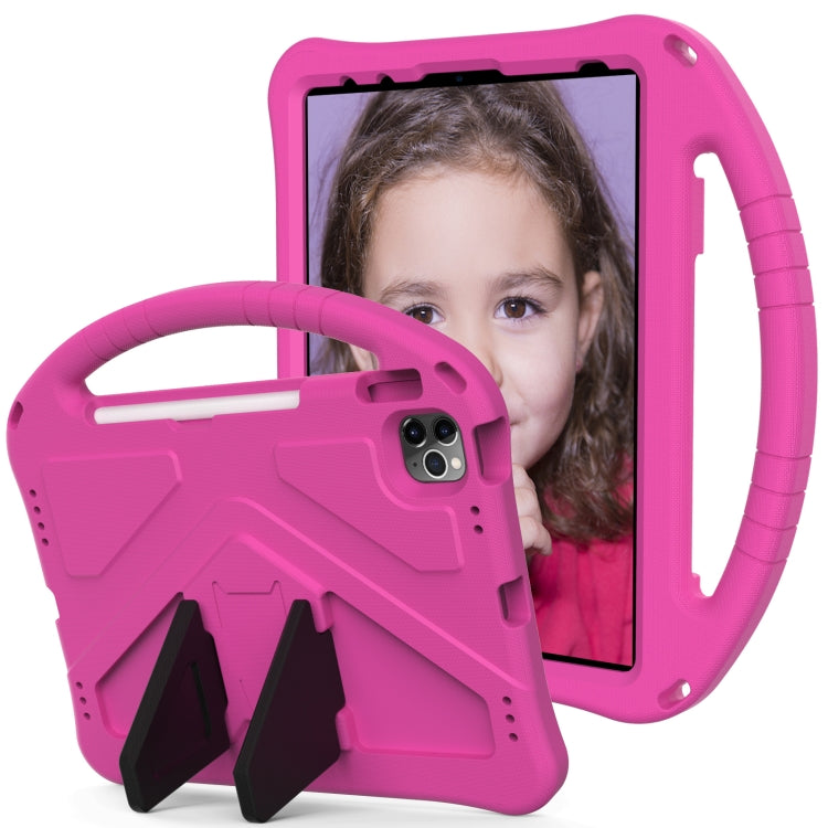 For iPad Pro 11 2024 EVA Shockproof Tablet Case with Holder(RoseRed) - iPad Pro 11 2024 Cases by PMC TechLife | Online Shopping South Africa | PMC TechLife | Buy Now Pay Later Mobicred
