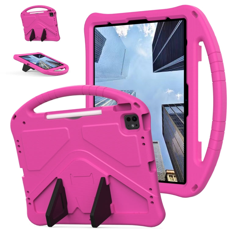 For iPad Pro 13 2024 EVA Shockproof Tablet Case with Holder(RoseRed) - iPad Pro 13 2024 Cases by PMC Jewellery | Online Shopping South Africa | PMC Jewellery | Buy Now Pay Later Mobicred