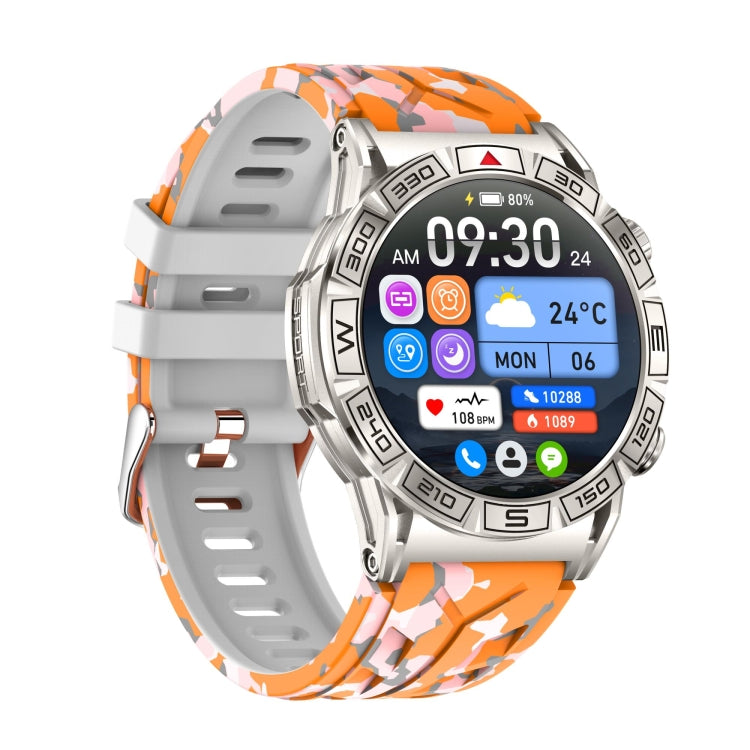 KC80 1.43 inch Color Screen Smart Watch, Support AI Voice Assistant / Bluetooth Call(Camouflage Orange) - Smart Watches by PMC TechLife | Online Shopping South Africa | PMC TechLife | Buy Now Pay Later Mobicred