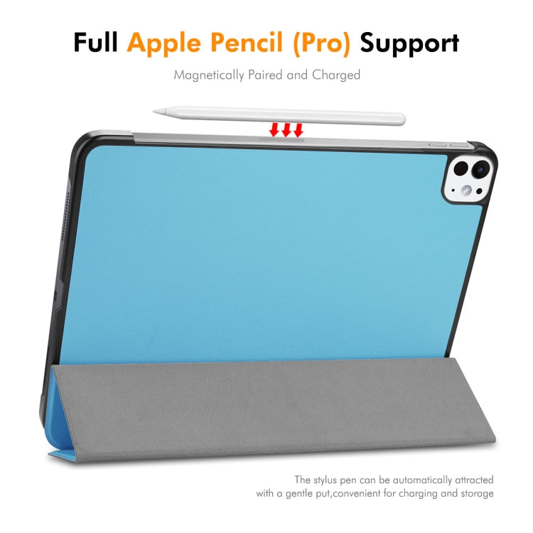 For iPad Pro 11 2024 ENKAY Tri-fold Custer Texture Platic Leather Smart Tablet Case(Dark Green) - free shipping - PMC TechLife - Order now!