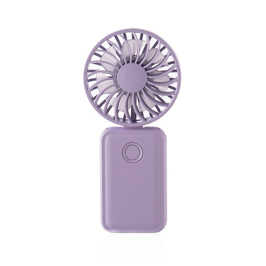 F458 With Neck Rope Summer 3 Speeds Adjustable Foldable Mini Handheld Fan(Purple) - Electric Fans by PMC Jewellery | Online Shopping South Africa | PMC Jewellery | Buy Now Pay Later Mobicred