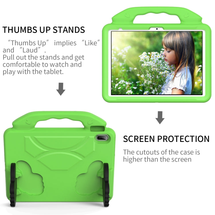 For iPad Air 11 2024 Children EVA Shockproof Tablet Case with Thumb Bracket(Green) - iPad Air 11 2024 Cases by PMC Jewellery | Online Shopping South Africa | PMC Jewellery | Buy Now Pay Later Mobicred