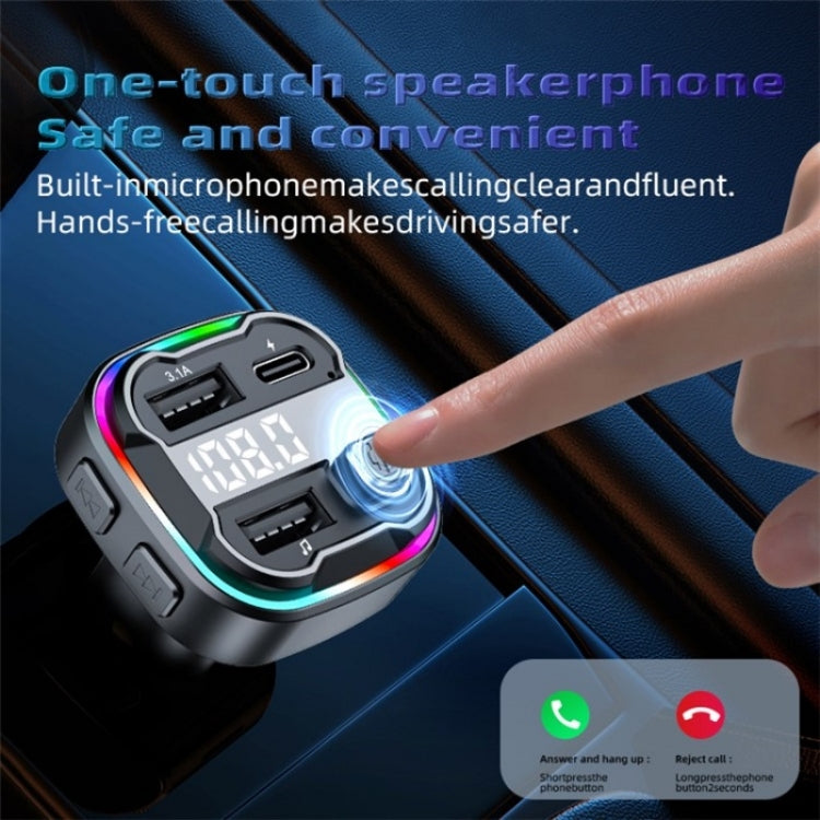 C3 Dual USB Car Charger Bluetooth Hands-free Call Adapter FM Transmitter Car MP3 Music Player - Car Charger by PMC TechLife | Online Shopping South Africa | PMC TechLife | Buy Now Pay Later Mobicred